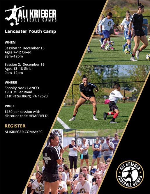 2018 Ali Krieger Football Camps ad
