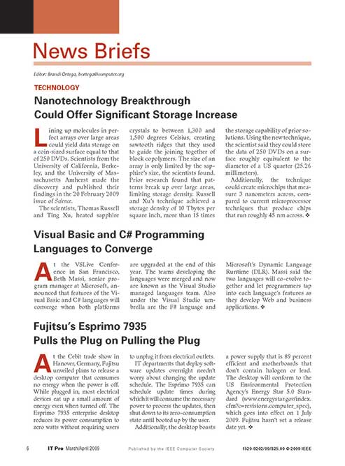 IT Professional magazine news