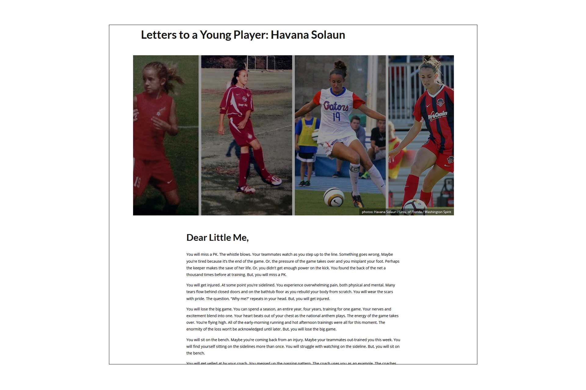Our Game Magazine: Letters to a Young Player content package
